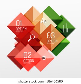 Square infographic banner. Vector template background for workflow layout, diagram, number options or web design