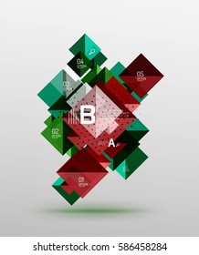 Square infographic banner. Vector template background for workflow layout, diagram, number options or web design