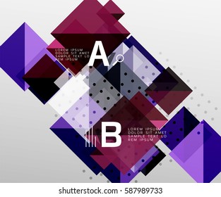 Square infographic banner. Vector template background for workflow layout, diagram, number options or web design