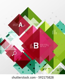 Pancarta de infografía cuadrada. Fondo de plantilla de vector para diseño de flujo de trabajo, diagrama, opciones de número o diseño web