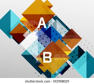 Pancarta de infografía cuadrada. Fondo de plantilla de vector para diseño de flujo de trabajo, diagrama, opciones de número o diseño web