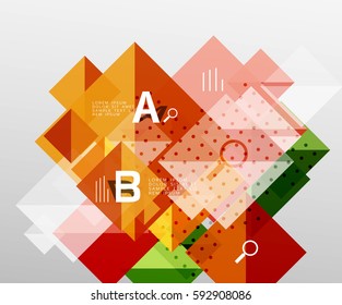 Pancarta de infografía cuadrada. Fondo de plantilla de vector para diseño de flujo de trabajo, diagrama, opciones de número o diseño web