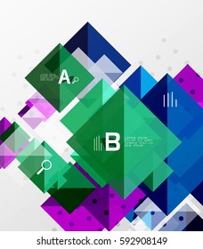 Square infographic banner. Vector template background for workflow layout, diagram, number options or web design