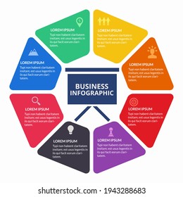 Square infographic with eight boxes for presentations banner, workflow layout, process diagram