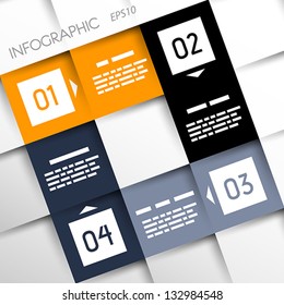 square infographic four options . infographic concept
