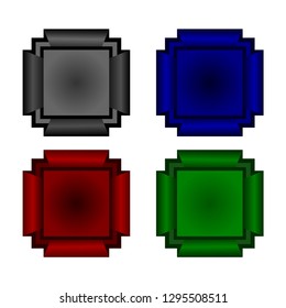 Square Infographic Square Shape Three-dimensional geometry Set on a white background can be moved Logo design is used as a company symbol.