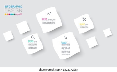 Square infographics on abstract background