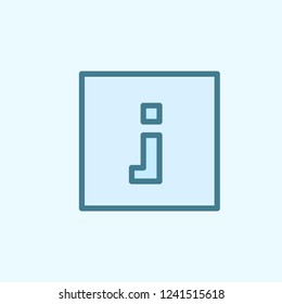 square information sign field outline icon. Element of 2 color simple icon. Thin line icon for website design and development, app development. Premium icon