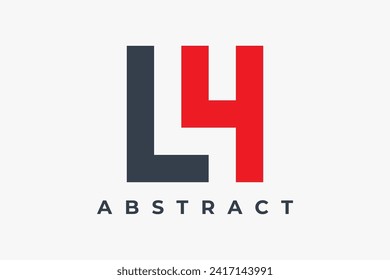 Square Initial Letter L H Logo Template. Minimalist Modern Logo Usable for Business, Branding, Identity, Marketing, Technology, that Related with Letter L, H, L H, H L. Flat Vector ogo Template,