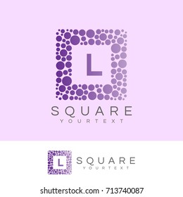 square initial Letter L Logo design
