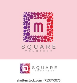 square initial Letter M Logo design

