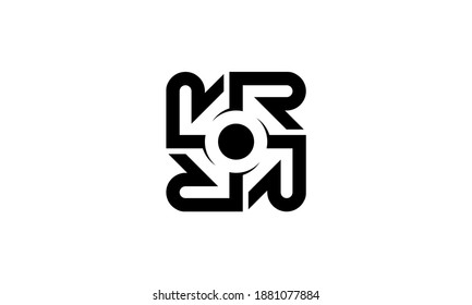 Square Initial Letter R Rotate Community Connection Logo Design Inspiration