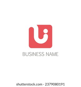 Square initial logo vector image
