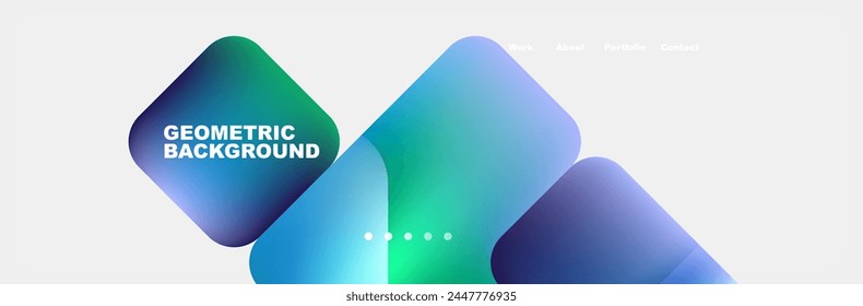 Square internet web page design template. Vector Illustration For Wallpaper, Banner, Background, Card, Book Illustration, landing page
