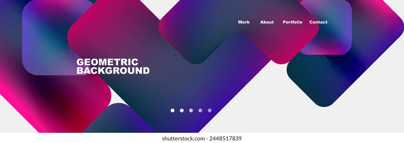 Square internet web page design template. Vector Illustration For Wallpaper, Banner, Background, Card, Book Illustration, landing page