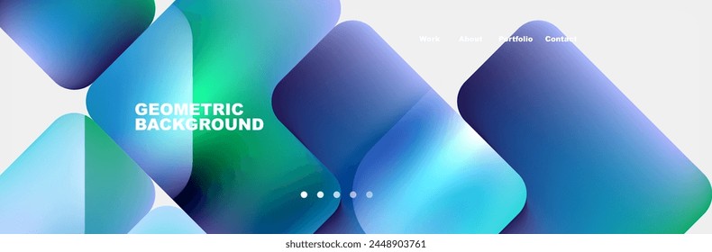 Square internet web page design template. Vector Illustration For Wallpaper, Banner, Background, Card, Book Illustration, landing page