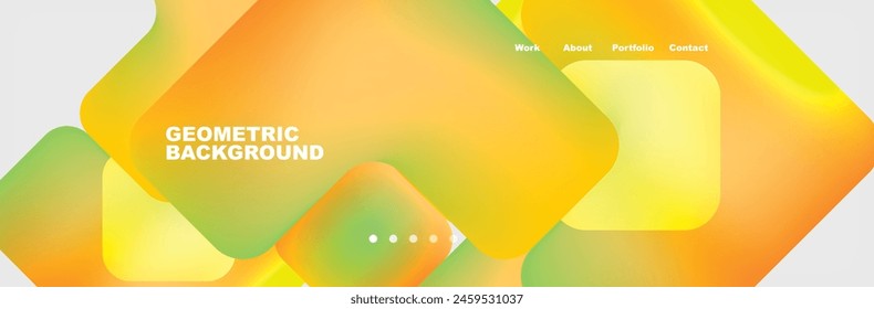 Square internet web page design template. Vector Illustration For Wallpaper, Banner, Background, Card, Book Illustration, landing page