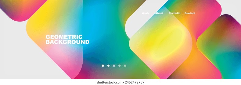 Square internet web page design template. Vector Illustration For Wallpaper, Banner, Background, Card, Book Illustration, landing page