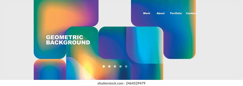 Square internet web page design template. Vector Illustration For Wallpaper, Banner, Background, Card, Book Illustration, landing page