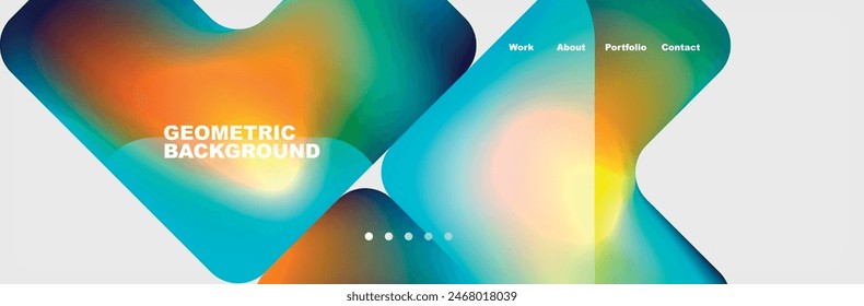 Square internet web page design template. Vector Illustration For Wallpaper, Banner, Background, Card, Book Illustration, landing page