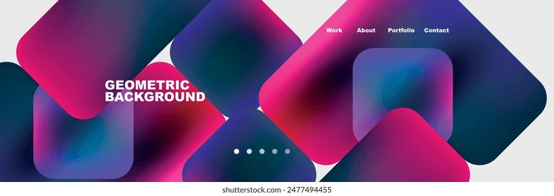 Square internet web page design template. Vector Illustration For Wallpaper, Banner, Background, Card, Book Illustration, landing page