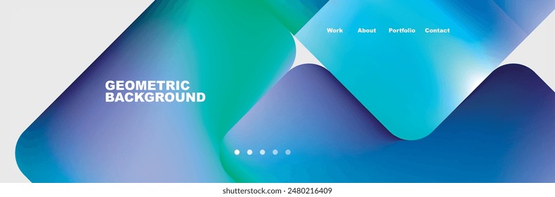 Square internet web page design template. Vector Illustration For Wallpaper, Banner, Background, Card, Book Illustration, landing page