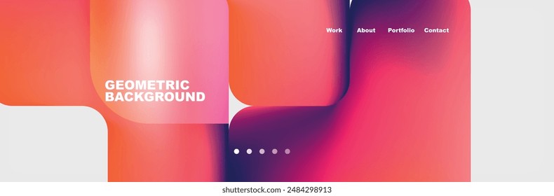 Square internet web page design template. Vector Illustration For Wallpaper, Banner, Background, Card, Book Illustration, landing page