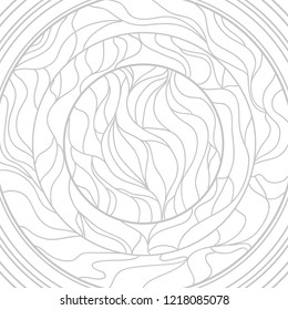 Square intricate pattern. Hand drawn mandala on isolated background. Design for spiritual relaxation for adults. Doodle for work. Black and white illustration