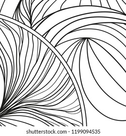 Square intricate pattern. Zentangle. Hand drawn mandala on isolated background. Design for spiritual relaxation for adults. Doodle for work. Black and white illustration for coloring