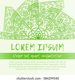 Square invite template. Vector invitation with mandala design element. Oriental pattern, vector illustration. Islam, Arabic Indian turkish motifs
