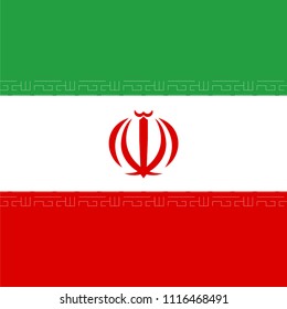 square Iran flag
