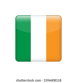 square  Ireland flag. Simple vector Ireland flag
