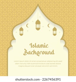 Square Islamic template suitable for commemorating Islamic holidays. Ramadan Kareem, Eid Mubarak, Eid al Adha and Mawlid. Pattern Islamic.