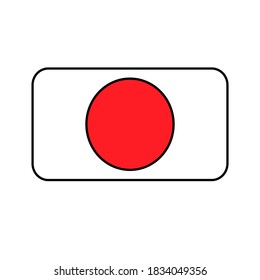 square with japen flag vector symbol illustration