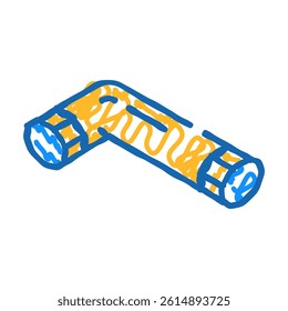 square key assembly furniture doodle icon sketch vector. square key assembly furniture sign. isolated symbol illustration