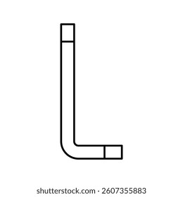 square key assembly furniture line icon vector. square key assembly furniture sign. isolated contour symbol black illustration