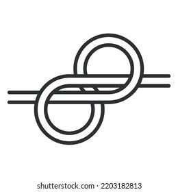 Square Knot Line Icon. Celtic Knot Logo Design. Vector Illustration