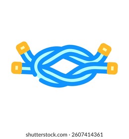 square knot nautical color icon vector. square knot nautical sign. isolated symbol illustration