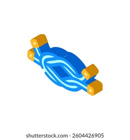 square knot nautical isometric icon vector. square knot nautical sign. isolated symbol illustration