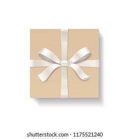 Empty Open Kraft Gift Box Silver Stock Vector (Royalty Free) 1175521222 ...