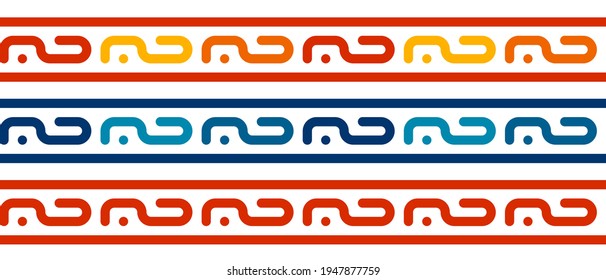 Square kufic calligraphy as borders like ornament based on word Love in Arabic isolated on white background. Vector illustration