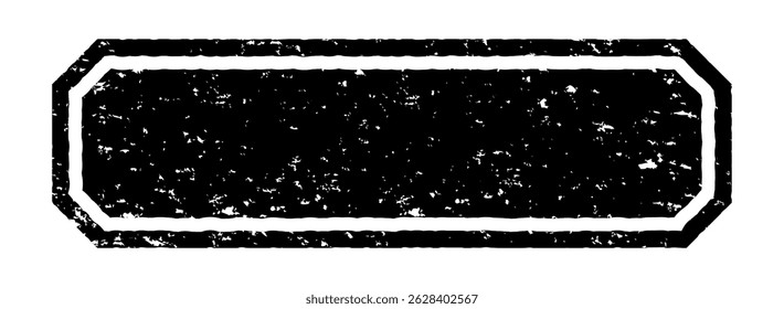 Marco cuadrado del sello de la etiqueta – estilo negro del grunge de la tinta