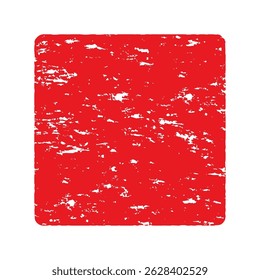 Quadratischer Etikettenstempelrahmen - Rote Tinte Grunge Style