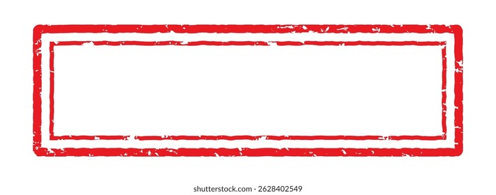 Marco cuadrado del sello de la etiqueta – estilo rojo del grunge de la tinta