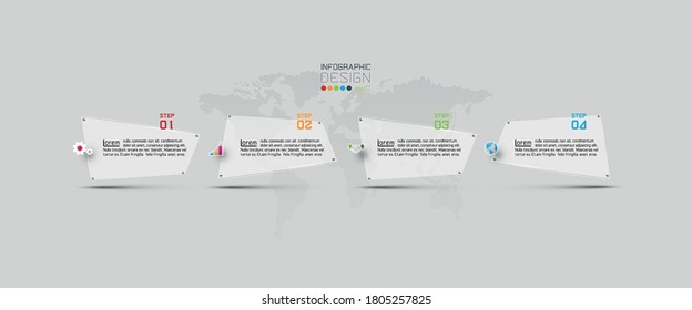 Square labels there are steps to tell the work. describes a plan, such as advertising and public relations. infographic.