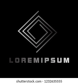 square labirin logo, it can use for business or architecture logo company.