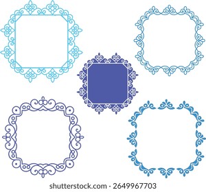square lace frame with ornamental