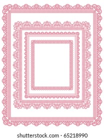 square lace frame set