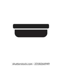Square Lamp Filled Icon Vector Illustration