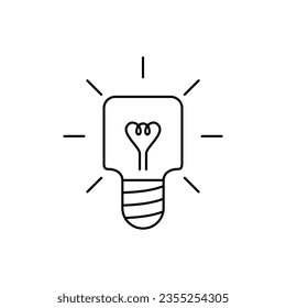 square lamp icon. minimal, thin, simple and clean. used for logo, symbol, sign, web, mobile and infographic